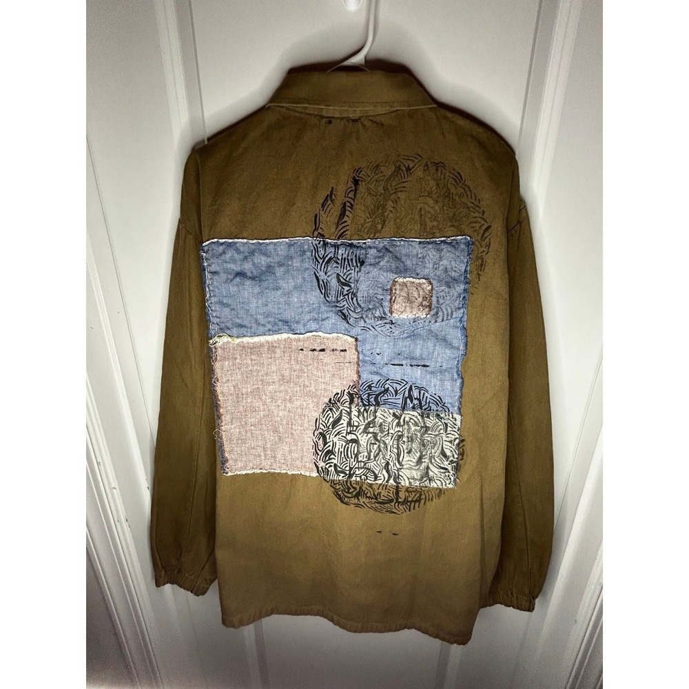 Vintage 1997 Czech Military Patchwork Art Long Sleeve Field Shirt